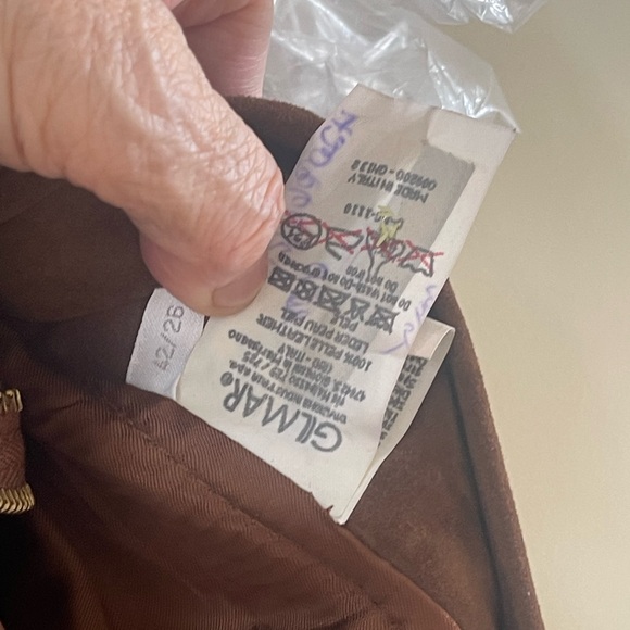 VINTAGE ICEBERG elegant BROWN Swede zippers SKIRT - Picture 4 of 16